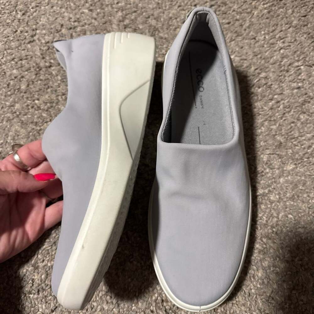 Ecco Soft 7 Wedge Slip-On Sneaker Size 37 Gray
